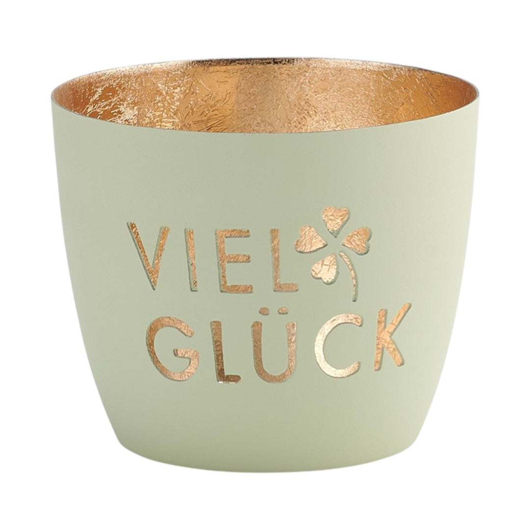 Windlicht Viel Glück