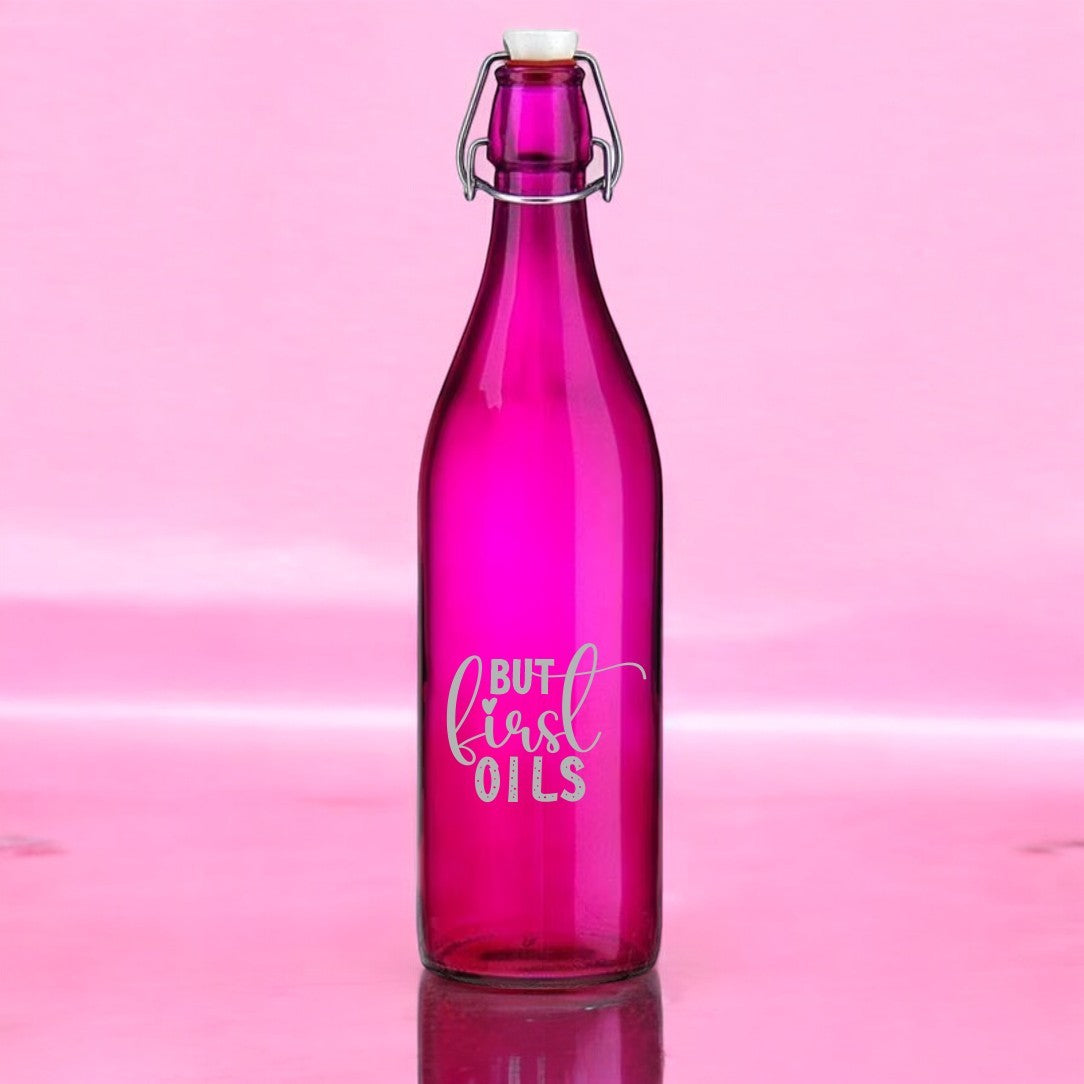 Glasflaschen Pink oder Blau