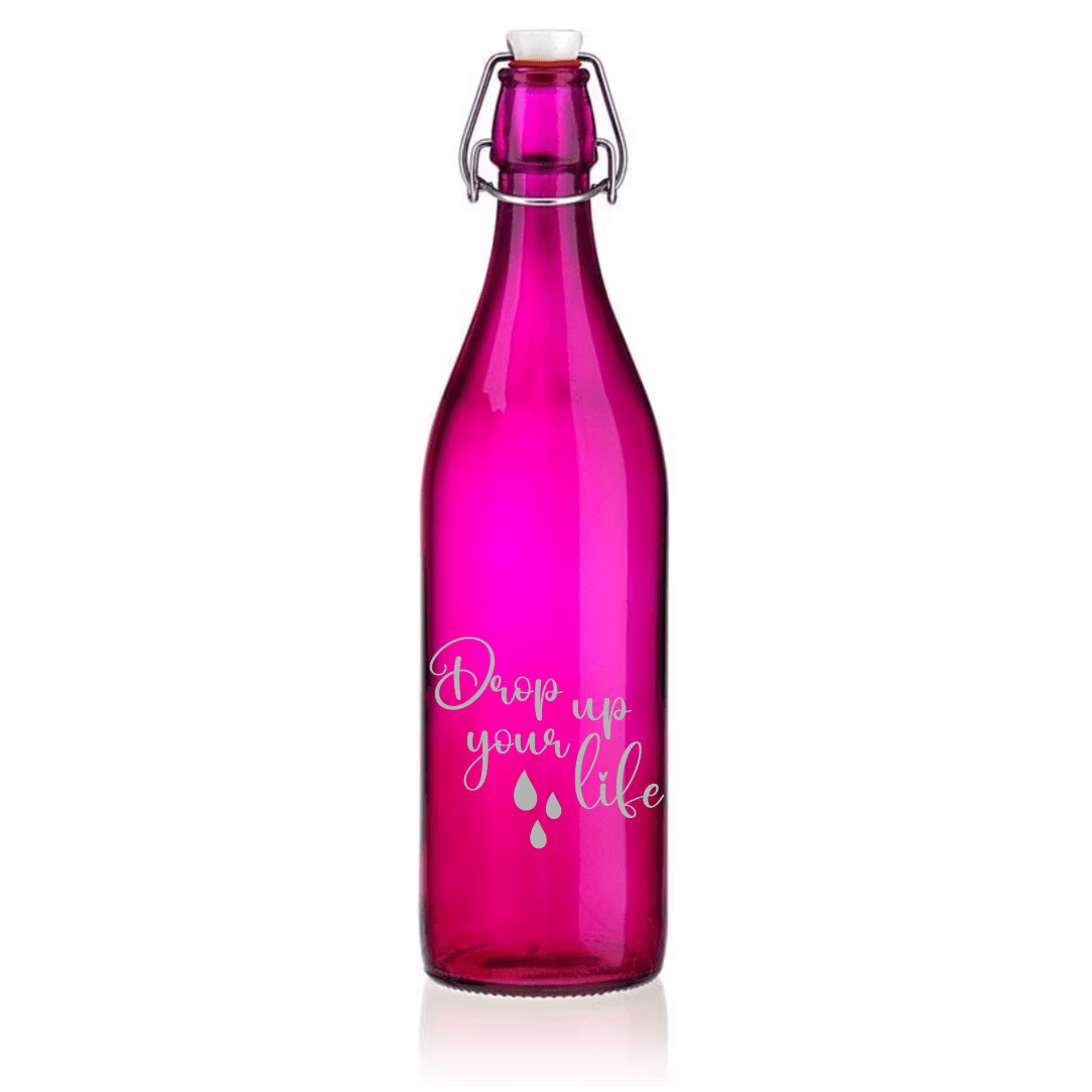 Glasflaschen Pink oder Blau