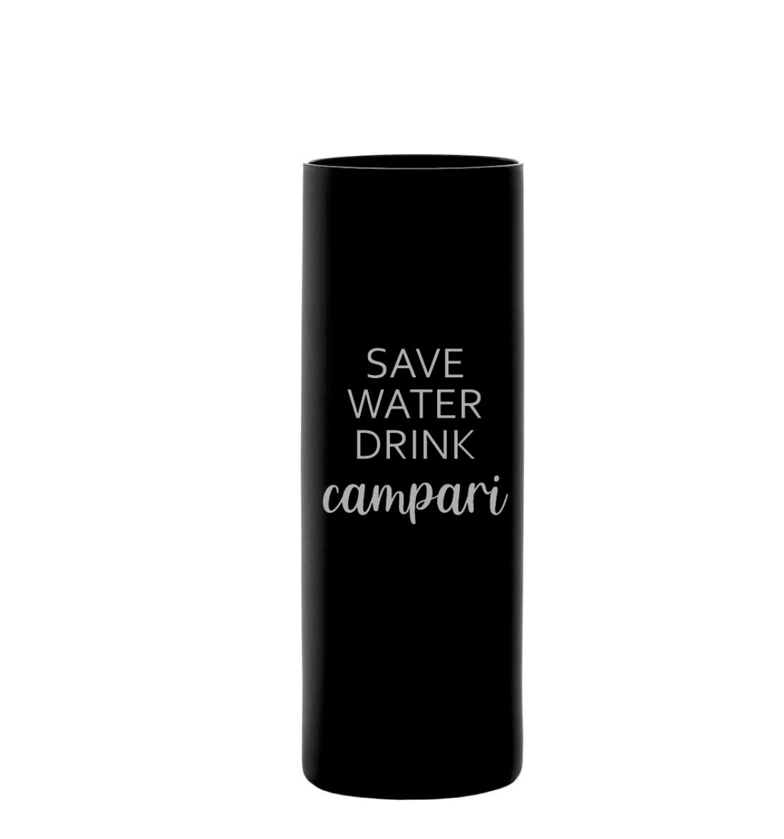 Longdrinkglas Campari-Drink schwarz New York Bar mit Gravur