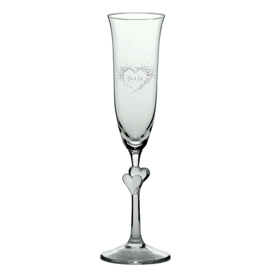 Sektglas Champagnerkelch weiß L'Amour mit Gravur
