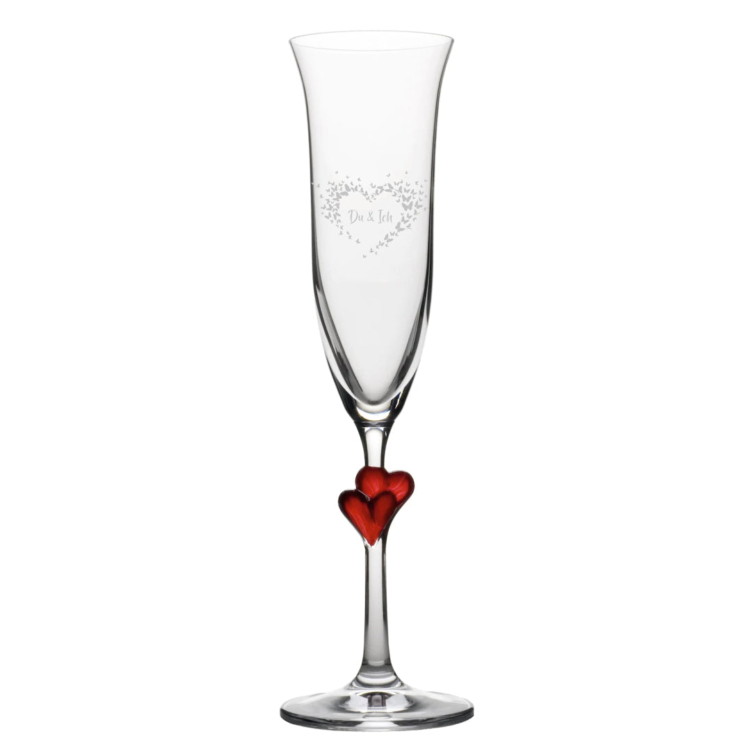 Sektglas Champagnerglas Weiß oder Rot L' Amour
