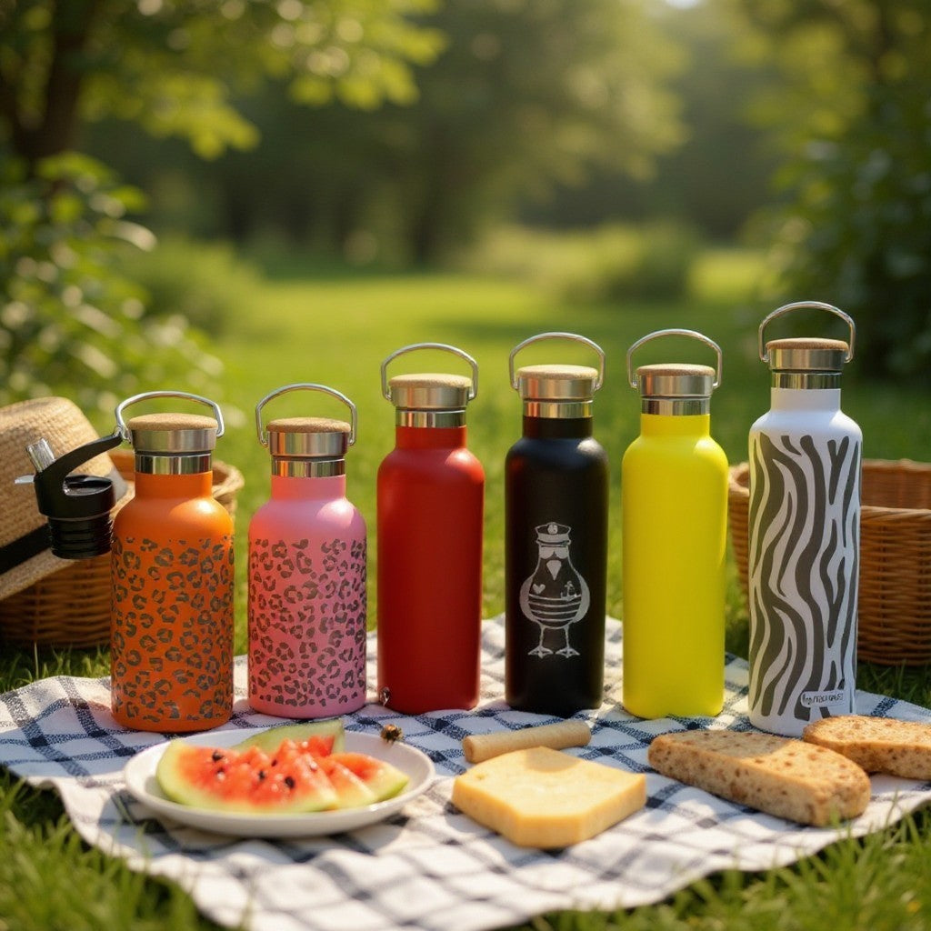 Trinkflaschen Edelstahl - 750 ml mit individueller Gravur