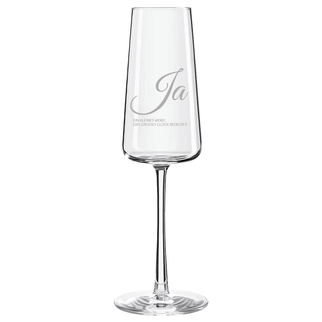 Sektglas Champagnerglas Power mit Gravur 1