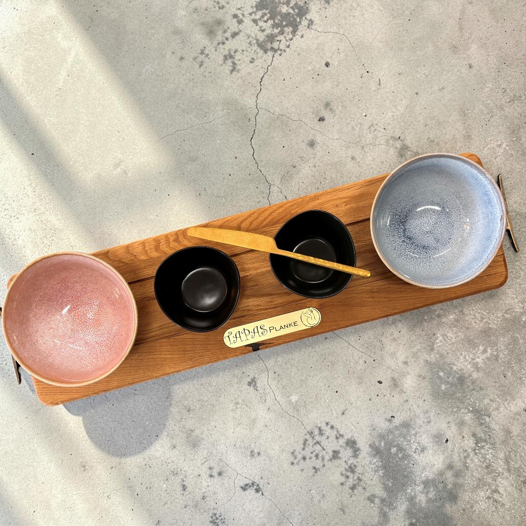 Servierbrett Holz Tablett - "Tapas Planke"