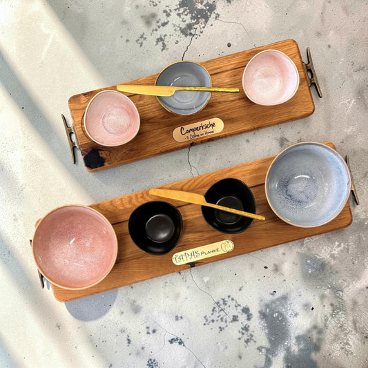 Servierbrett Holz Tablett - "Tapas Planke"