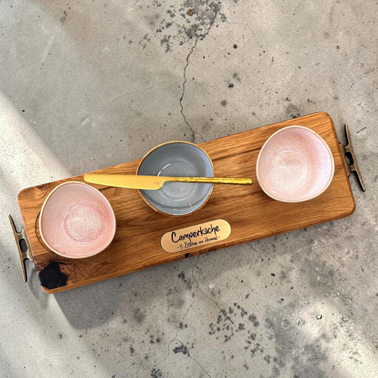 Servierbrett Holz Tablett - "Tapas Planke"