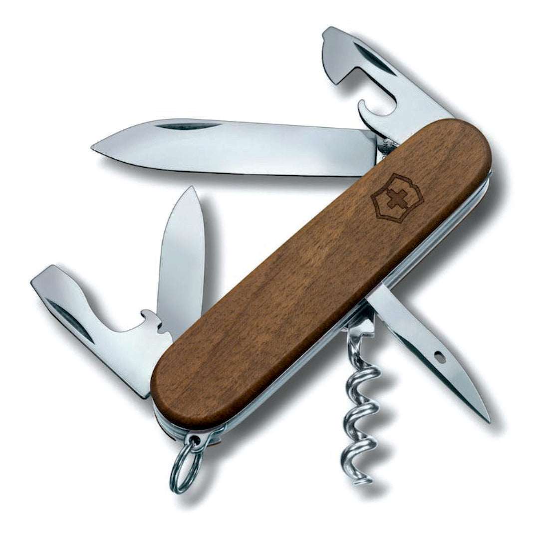 Schweizer Taschenmesser aus Nussbaumholz mit Gravur