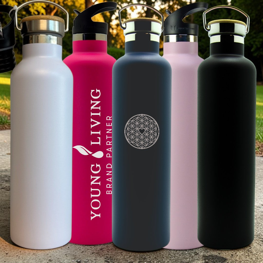 Trinkflaschen Edelstahl  - 1000 ml mit individueller Gravur