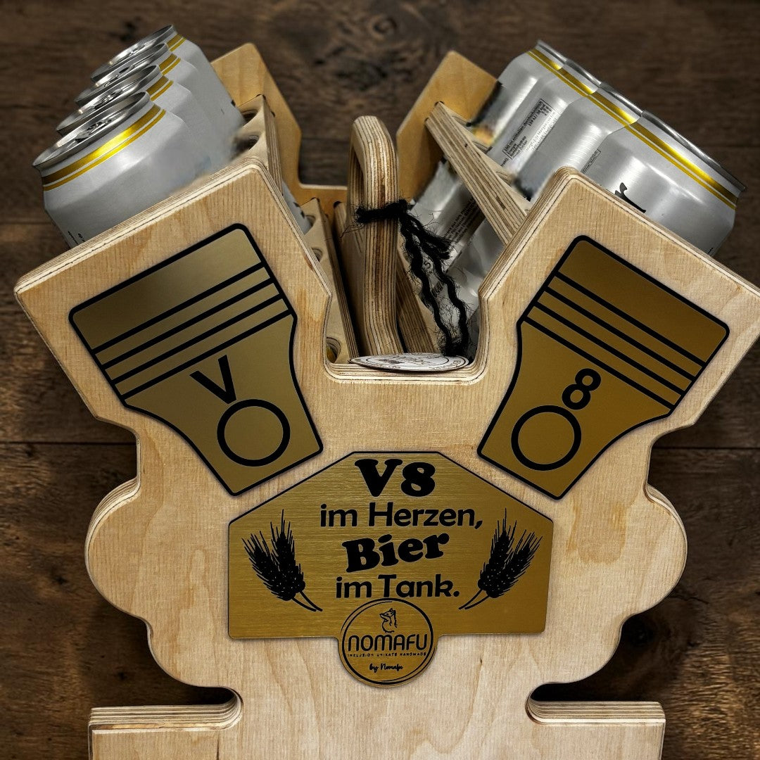 V8 oder V6 Bierflaschen-Träger bis 500 ml