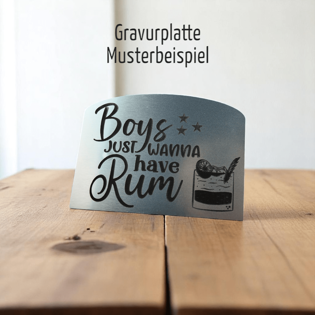 Weinständer Gravurplatte