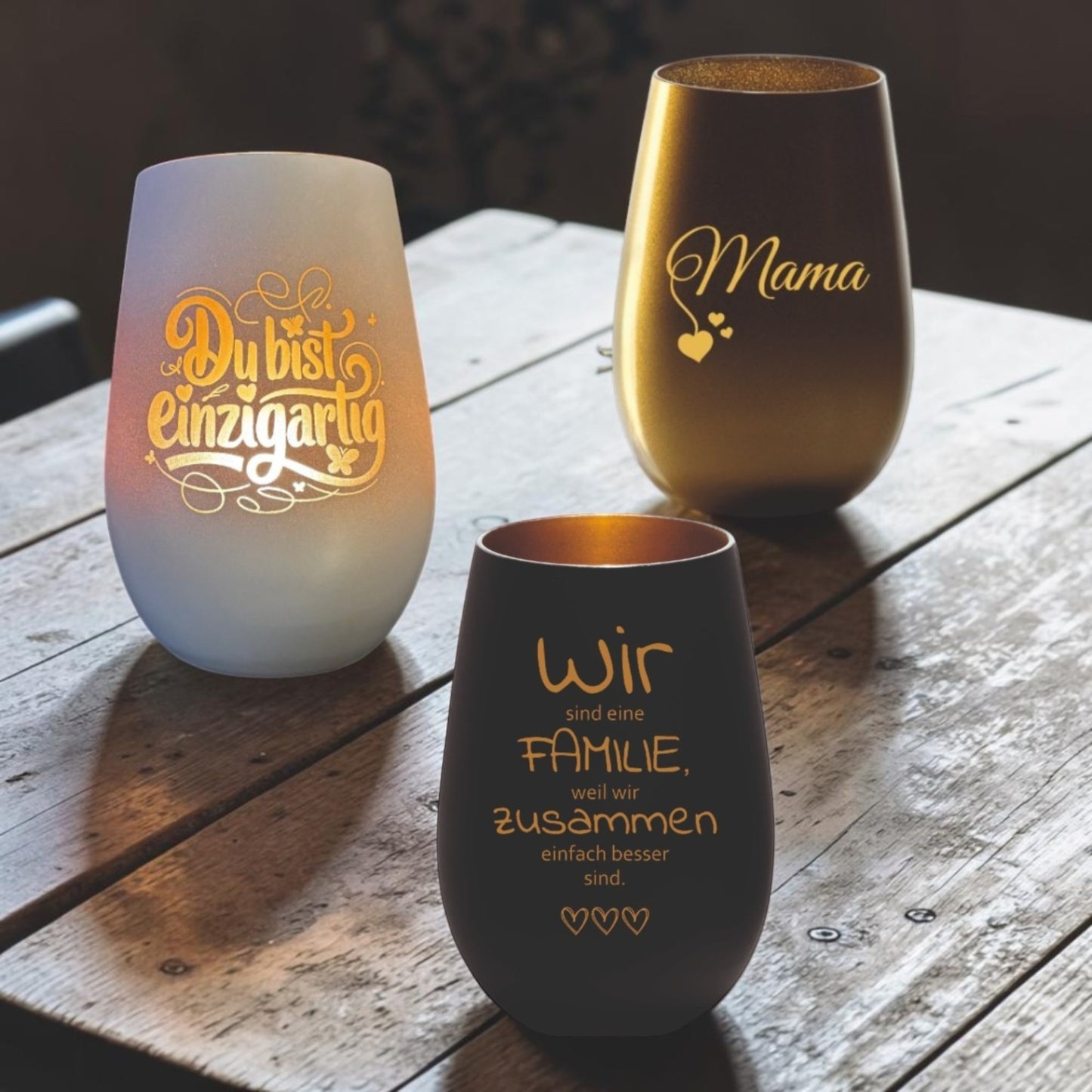 Windlichter mit deiner Wunschgravur